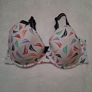 Nautica colorful sailboat padded bra 38DD logo straps